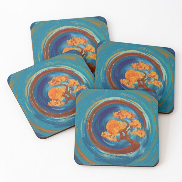 Item preview, Enso Zen Circle and Bonsai Tree - impasto designed and sold by k9printart.