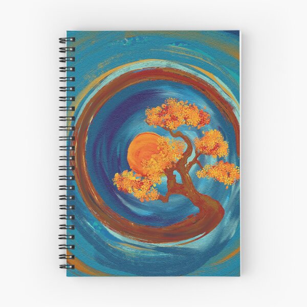 Item preview, Enso Zen Circle and Bonsai Tree - impasto designed and sold by k9printart.
