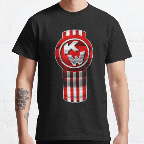 Póster Retro clásico con logotipo de aspecto metálico premium genuino de KENWORTH Camiseta clásica