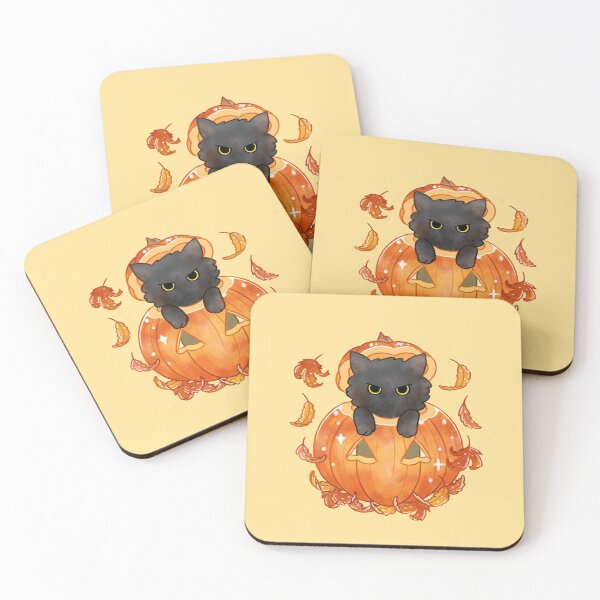Item preview, Halloween Autumn Angry Black Cat in Pumpkin designed and sold by Jieul.