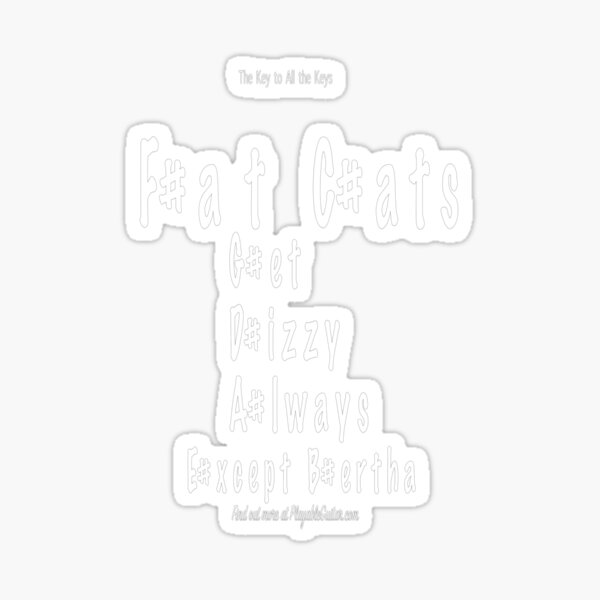 Music Theory Key Signature Sticker