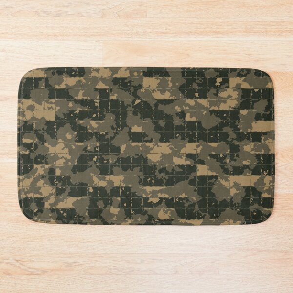 Item preview, Military Camo Mosaic Tiles Patterns in Green, Beige and Black designed and sold by ShopieHome.