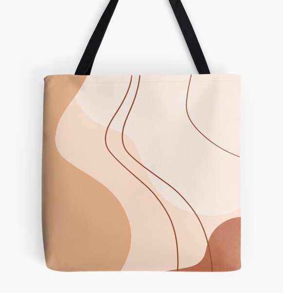 Boho Sunset Tote Bag -aesthetic tote bag,line art sunset tote bag,line art  mountain tote bag,abstract sunset tote bag,abstract mountain bag