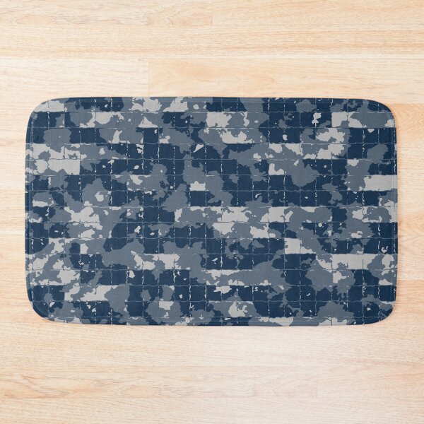 Item preview, Winter Camo Mosaic Tiles Patterns in Blue Shades designed and sold by ShopieHome.