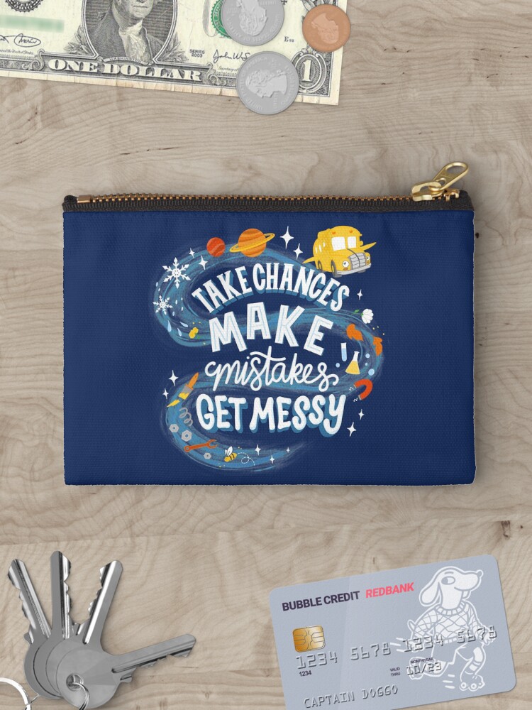 Thumbnail 3 of 4, Zipper Pouch, Magic Schoolbus Frizzle Quote designed and sold by rubyandpearl.