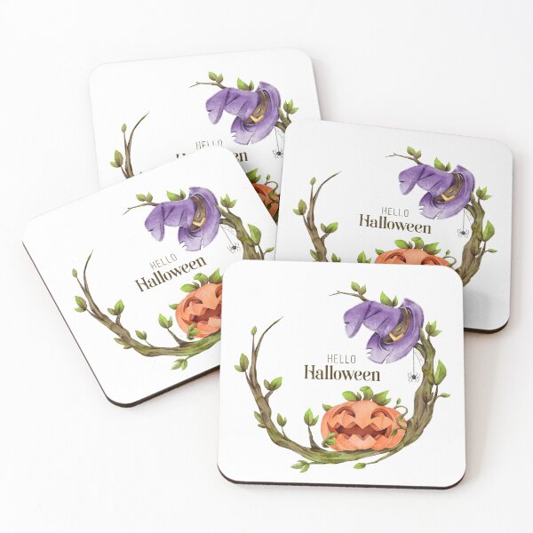 Item preview, Watercolor hello halloween invitation designed and sold by Hussain Alhumaidi.