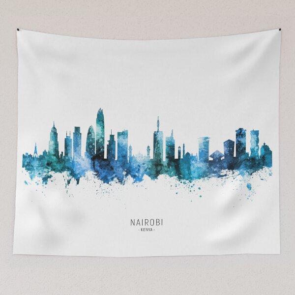 Item preview, Nairobi Kenya Skyline designed and sold by ArtPrints.