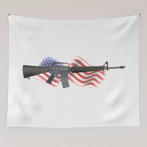Item preview, M16 Rifle with US Flag designed and sold by NorseTech.