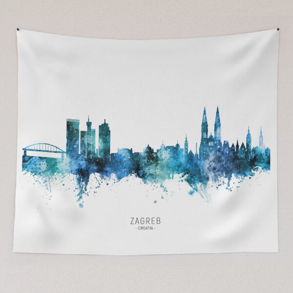 Item preview, Zagreb Croatia Skyline designed and sold by ArtPrints.