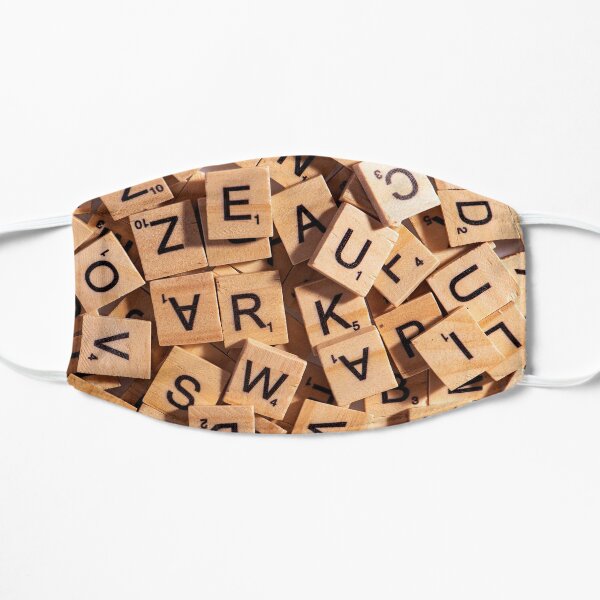 Wooden Letter Tiles Flat Mask