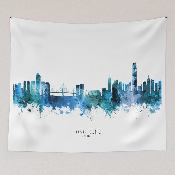 Aperçu de l'œuvre Hong Kong Skyline créée et vendue par ArtPrints.