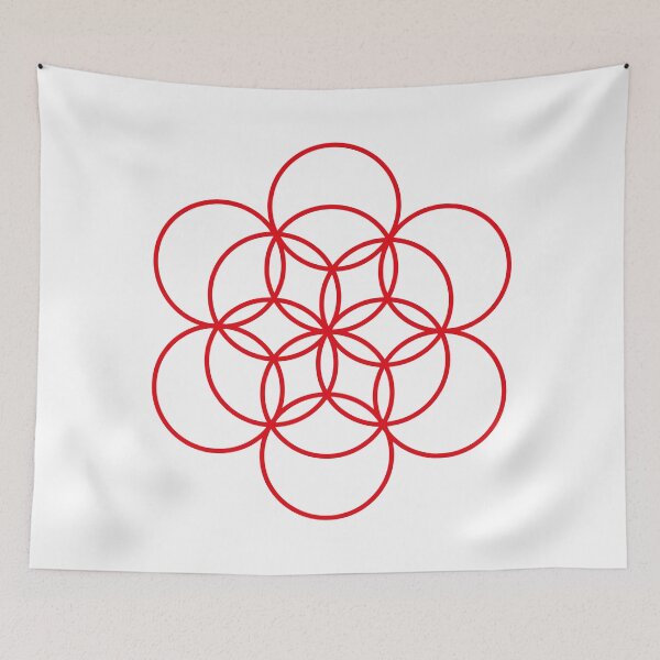 Item preview, Red Flower mandala Floral Mandala designed and sold by Tanja Dianova.