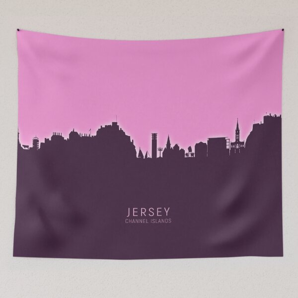 Item preview, Jersey Channel Islands Skyline designed and sold by ArtPrints.