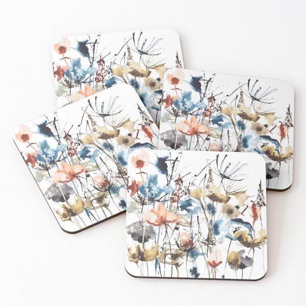 Item preview, Abstract ink wildlfowers meadow 2 designed and sold by kittyvdheuvel.