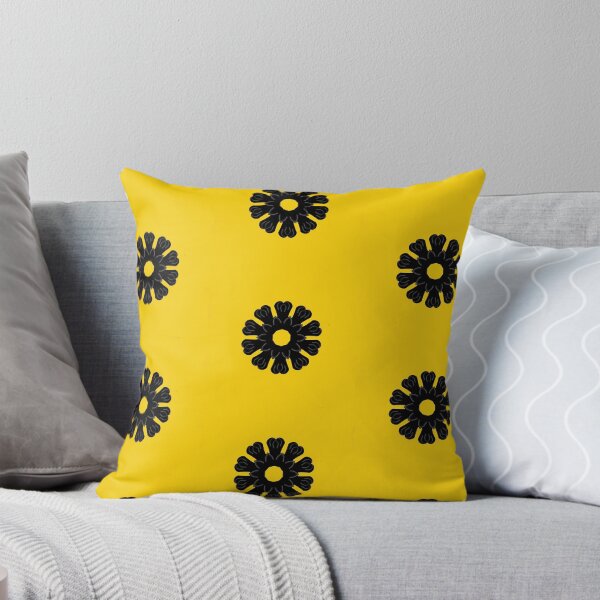 Item preview, Abstract Black Flower on Saffron Yellow designed and sold by AlteredAtelier.