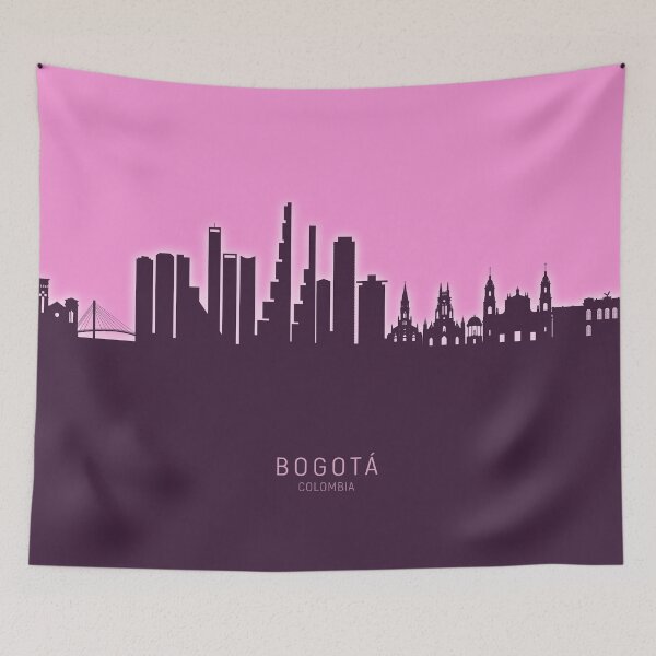 Aperçu de l'œuvre Bogotá Colombia Skyline créée et vendue par ArtPrints.