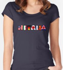 WORLD HETALIA FLAGS Women's Fitted Scoop T-Shirt
