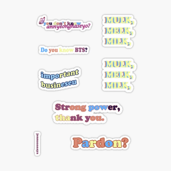 BTS 7 Printable Sticker Bundle INSTANT Download 