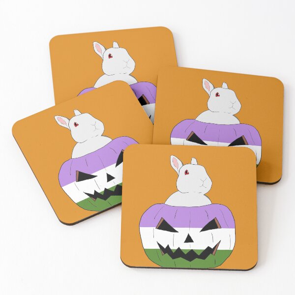 Item preview, Halloween Pride Bunny Genderqueer designed and sold by Kaninchenfront.