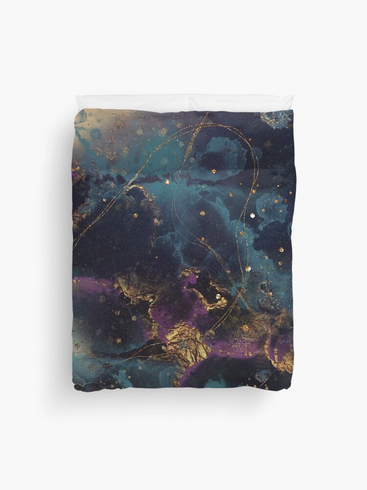 Duvet Cover, Abstract stardust galaxy designed and sold by ArtStyleAlice
