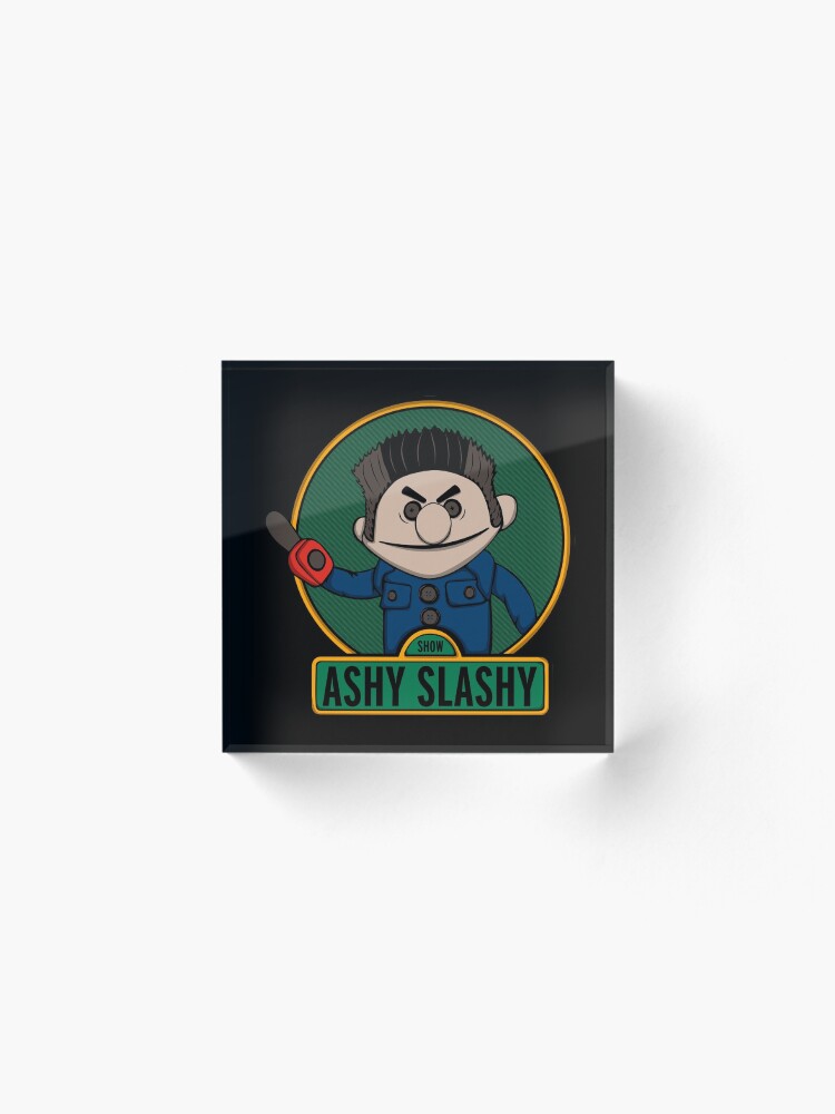 Alternate view of The ashy slashy show Acrylic Block