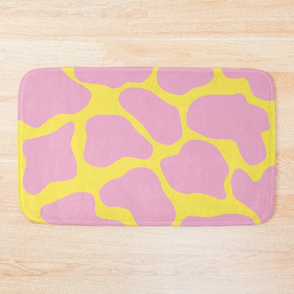 Item preview, cow print pattern / yellow and pink designed and sold by LLCRG.