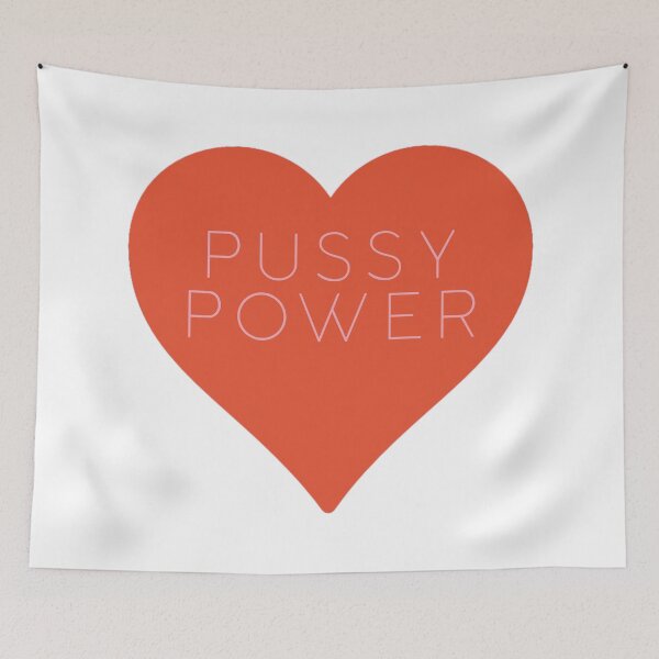 Item preview, pussy girl power / feminist / red heart designed and sold by LLCRG.