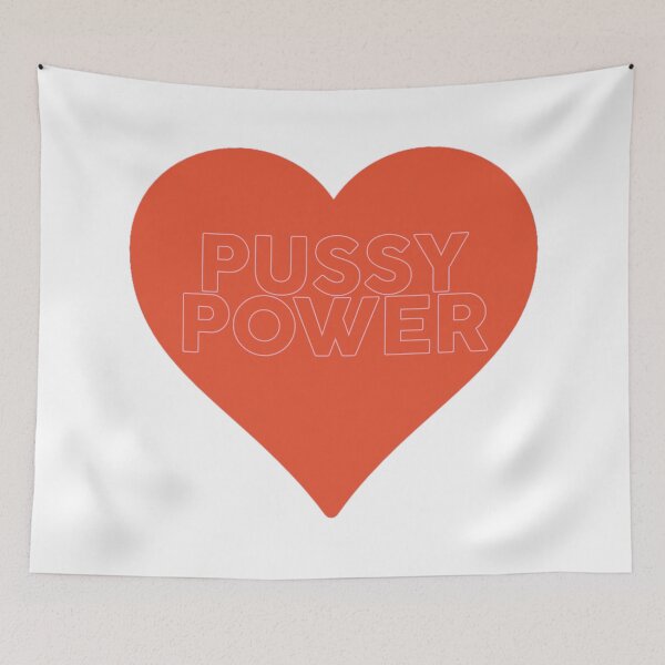 Item preview, outline pussy girl power / feminist / red heart designed and sold by LLCRG.