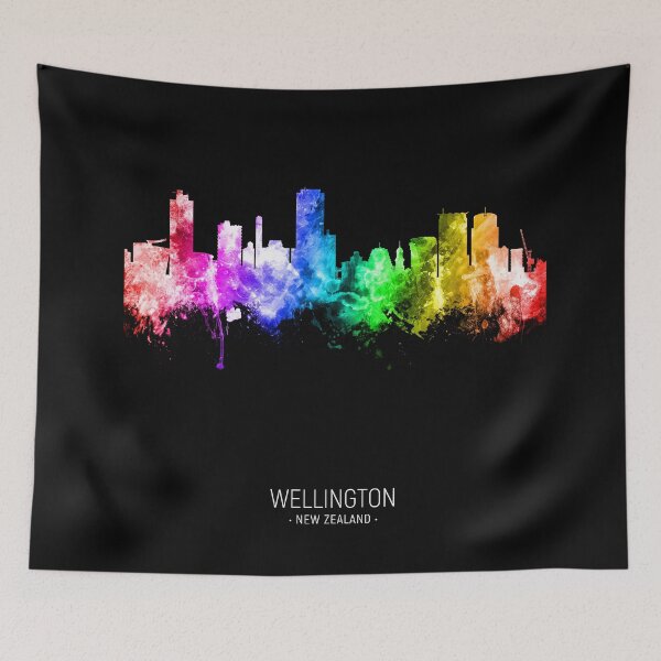 Item preview, Wellington New Zealand Skyline designed and sold by ArtPrints.