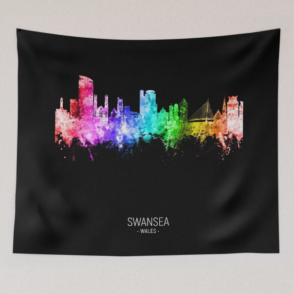 Item preview, Swansea Wales Skyline designed and sold by ArtPrints.