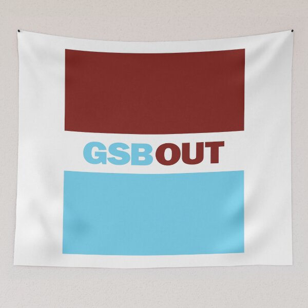 Item preview, GSBOut single line claret Blue bars designed and sold by ThamesIronworks.