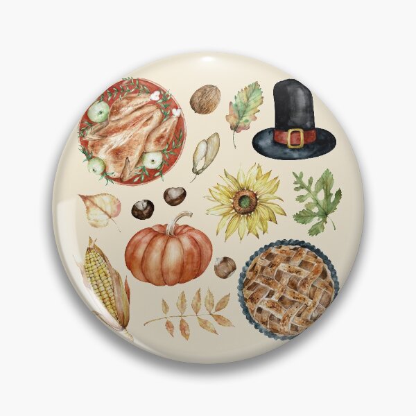 Item preview, Assorted Autumn Food - Turkey, Pie and Pumpkin designed and sold by Alicia Chee.