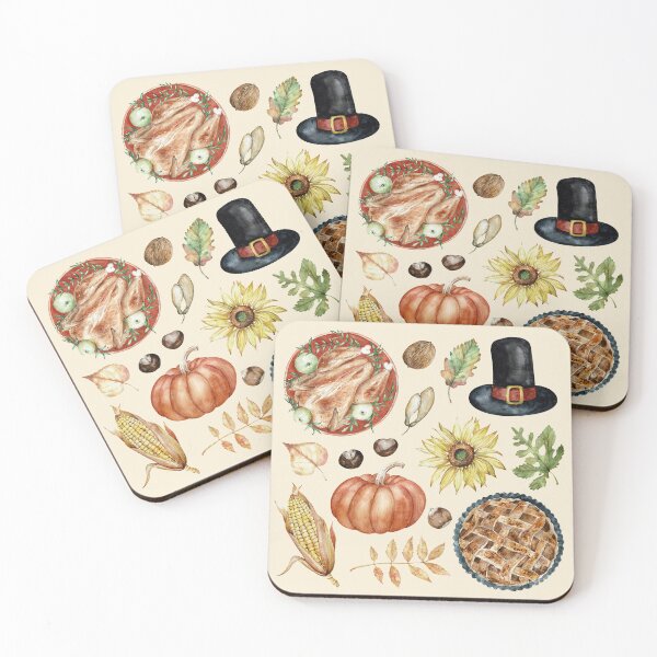 Item preview, Assorted Autumn Food - Turkey, Pie and Pumpkin designed and sold by Alicia Chee.