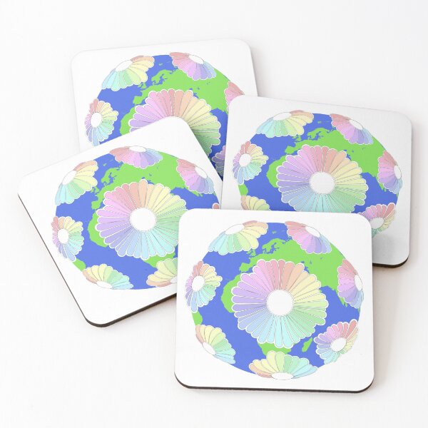 Item preview, Pastel Rainbow Hippie Vibes Daisy Earth 1 designed and sold by everything4eva.