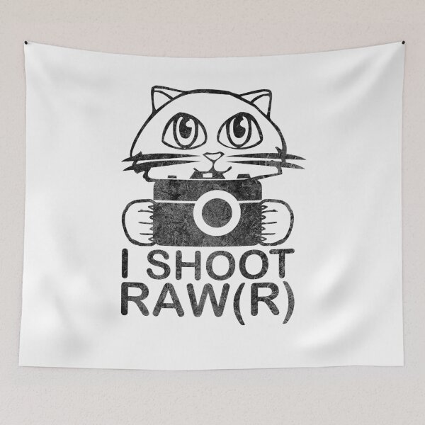 Item preview, I Shoot Raw R Cat Photographer Taking Pictures on Camera designed and sold by DerNerd.