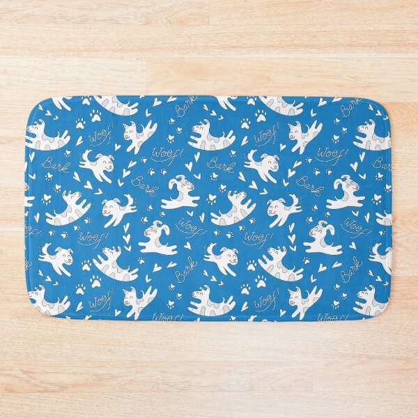Item preview, Cute puppies playing, doggy pattern, cute dog pattern - Blue designed and sold by PattyTheGecko.