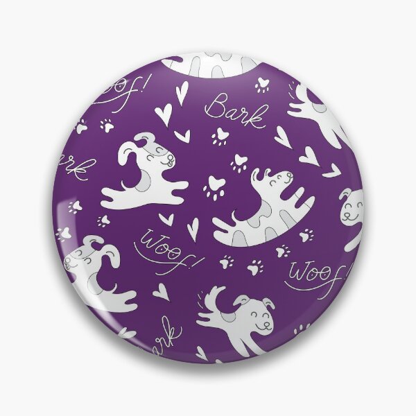 Item preview, Cute puppies playing, doggy pattern, cute dog pattern - Dark Purple designed and sold by PattyTheGecko.