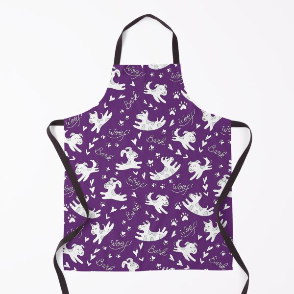 Item preview, Cute puppies playing, doggy pattern, cute dog pattern - Dark Purple designed and sold by PattyTheGecko.