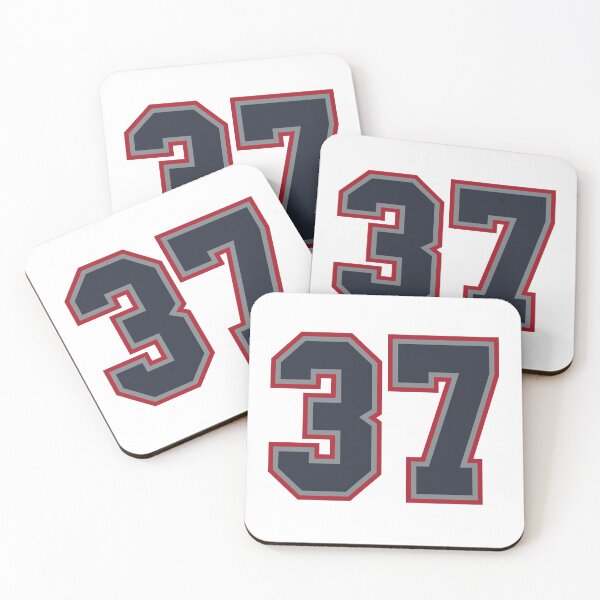 Item preview, 37 Navy Grey Red Sports Number Thirty-Seven designed and sold by HelloFromAja.