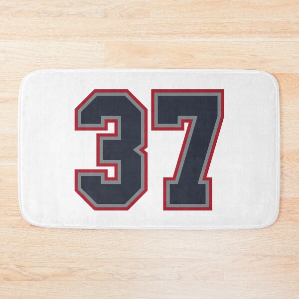 Item preview, 37 Navy Grey Red Sports Number Thirty-Seven designed and sold by HelloFromAja.