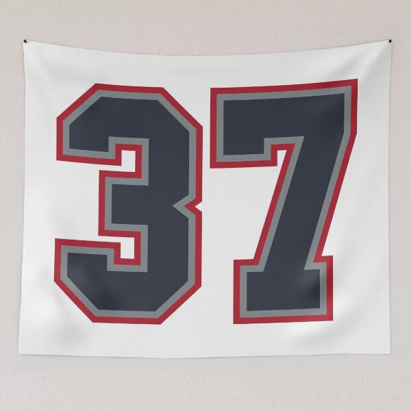 Item preview, 37 Navy Grey Red Sports Number Thirty-Seven designed and sold by HelloFromAja.