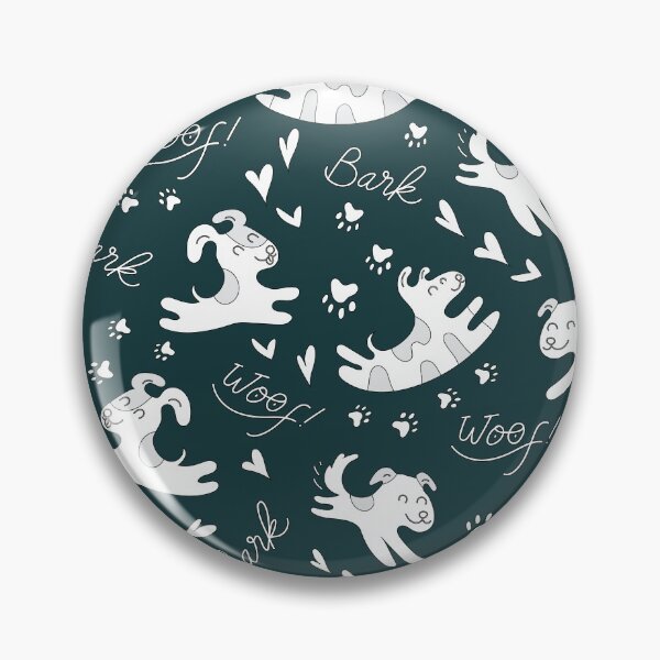 Item preview, Cute puppies playing, doggy pattern, cute dog pattern - Vintage Dark Teal designed and sold by PattyTheGecko.