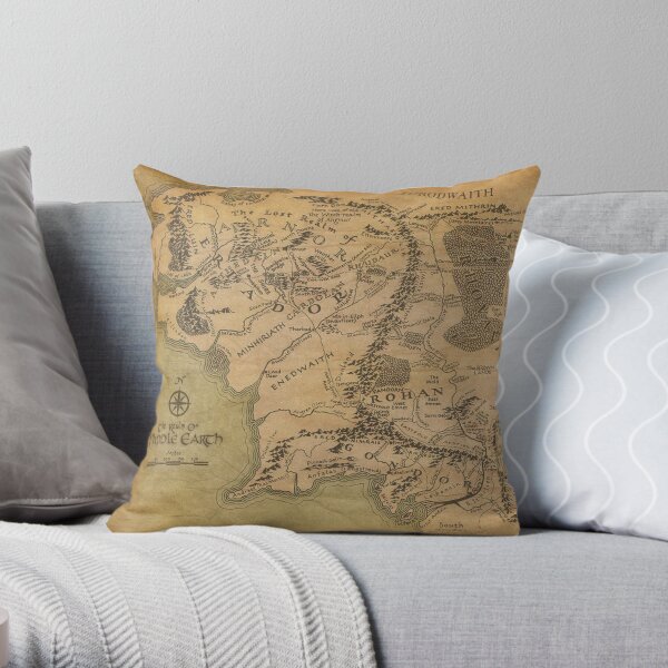 Map Throw Pillow
