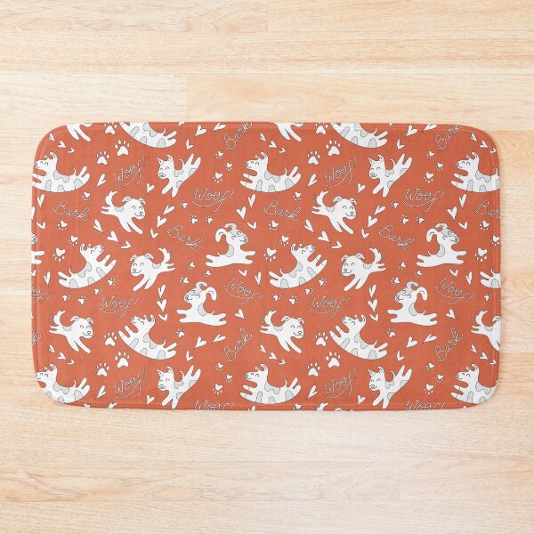 Item preview, Cute puppies playing, doggy pattern, cute dog pattern - Vintage Orange designed and sold by PattyTheGecko.