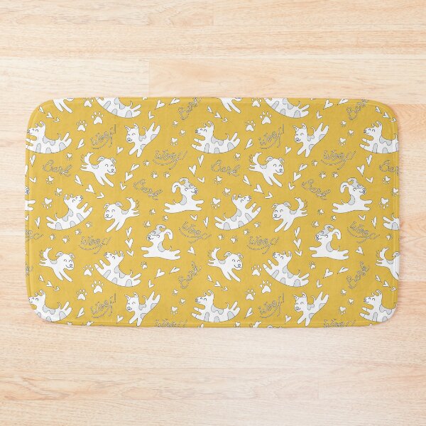 Item preview, Cute puppies playing, doggy pattern, cute dog pattern - Vintage Yellow designed and sold by PattyTheGecko.