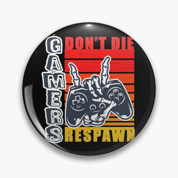 Item preview, Gamers dont die they respawn game controller skeleton designed and sold by GoodyLeo.