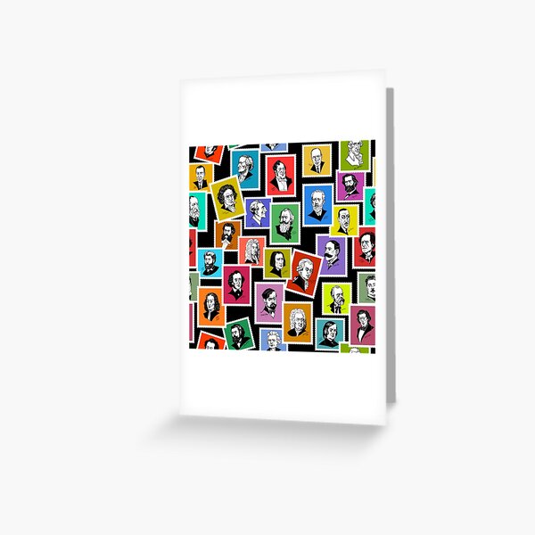 Item preview, Pattern with portraits of the greatest composers (coloured version) designed and sold by Irina Ivanova.