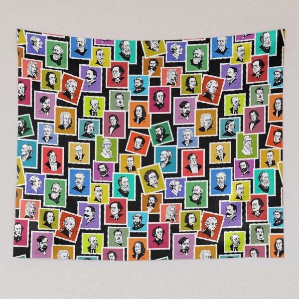 Item preview, Pattern with portraits of the greatest composers (coloured version) designed and sold by Irina Ivanova.