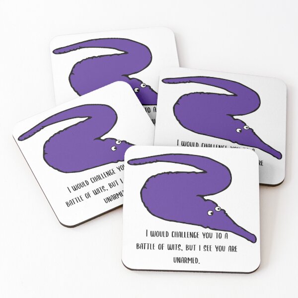 Item preview, 'Battle of Wits' Shakespeare Worm on a String in Purple designed and sold by YLCDesigns.