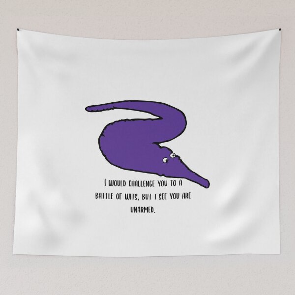 Item preview, 'Battle of Wits' Shakespeare Worm on a String in Purple designed and sold by YLCDesigns.